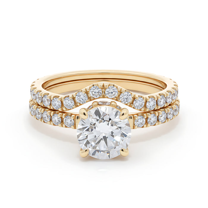 The Classic Hidden Halo, Pave Band - Lab-Grown Diamond