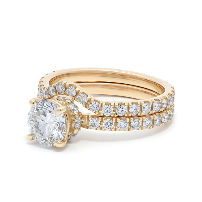 The Classic Hidden Halo, Pave Band - Lab-Grown Diamond