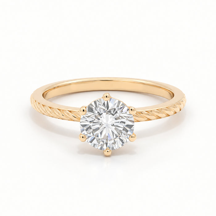 The Classic Solitaire, Rope Band - Lab-Grown Diamond