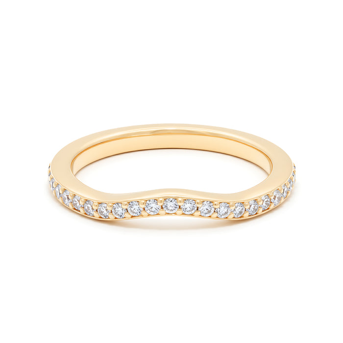 The Classic Solitaire, Half Pave Band - Lab-Grown Diamond