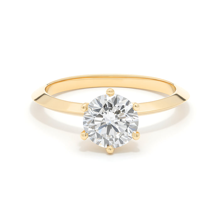 The Classic Solitaire, Knife Edge Band - Lab-Grown Diamond