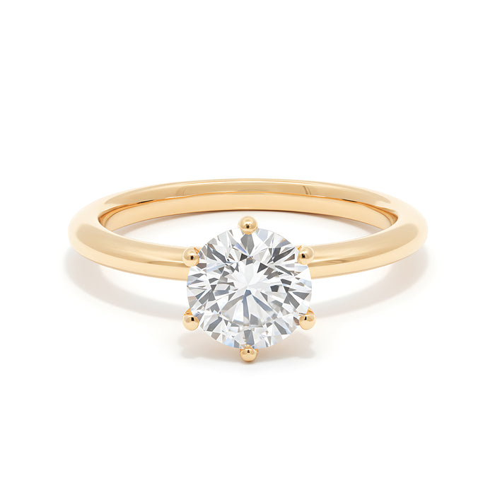 The Classic Solitaire, Domed Band - Lab-Grown Diamond