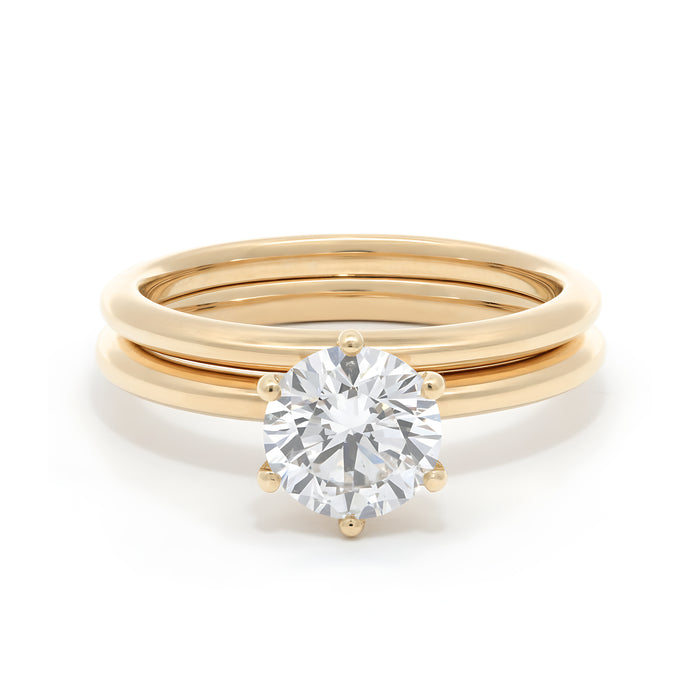 The Classic Solitaire, Domed Band - Lab-Grown Diamond